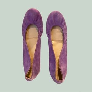 Purple Jcrew Suede Flats Size 8